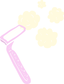 flat color illustration of a cartoon razor png