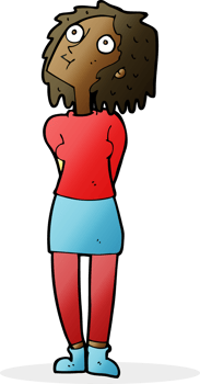 cartoon curious woman png