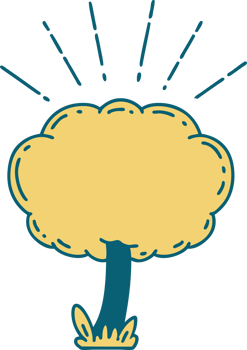 illustration of a traditional tattoo style tree png