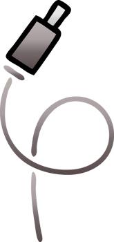 gradient shaded cartoon audio wire png