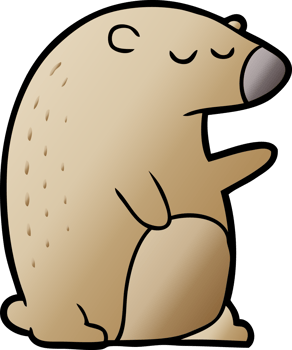 cartoon bear drawing png