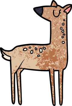 cartoon deer drawing png