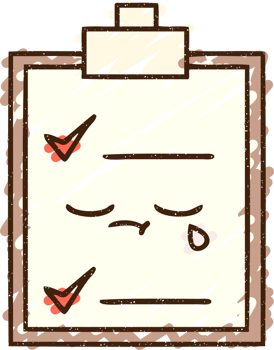 Crying ClipBoard Chalk Drawing png