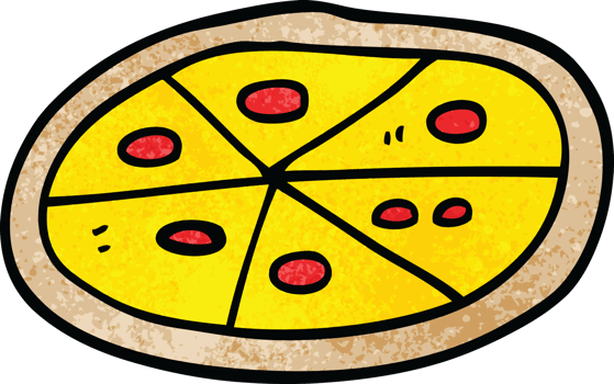 cartoon doodle pizza png