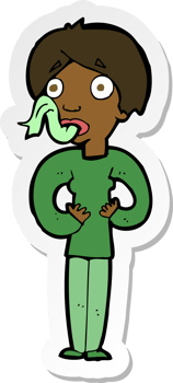 sticker of a cartoon woman sticking out tongue png