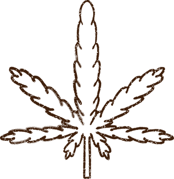 Marijuana Leaf Charcoal Drawing png