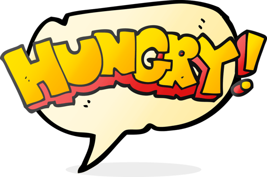 speech bubble cartoon hungry text png