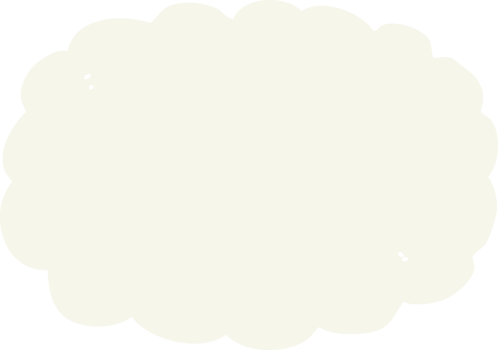 flat color style cartoon cloud png