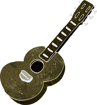 cartoon guitar drawing png