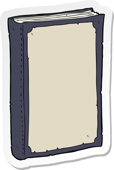 sticker of a cartoon book png