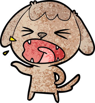 cute cartoon dog barking png
