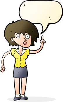 cartoon woman with question with speech bubble png