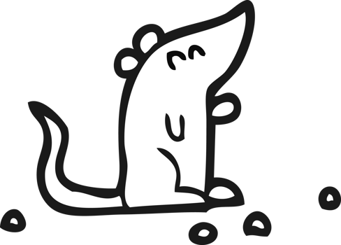black and white cartoon mouse png