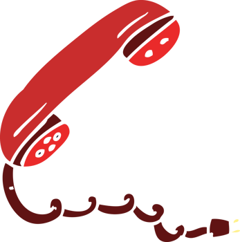 cartoon doodle telephone handset png