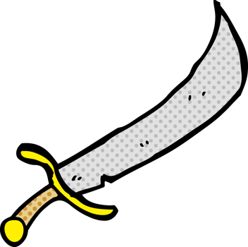 cartoon sword drawing png