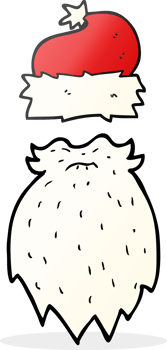 cartoon santa hat and beard png