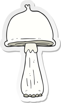 sticker of a cartoon mushroom png
