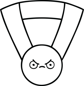 line drawing cartoon gold medal png