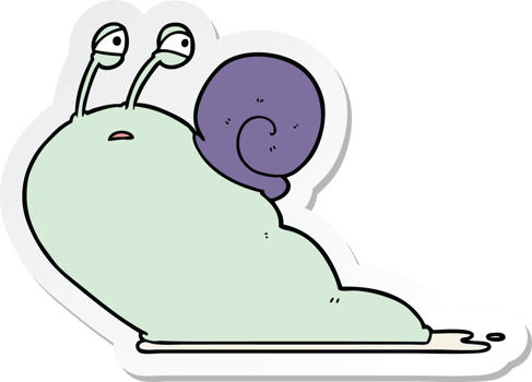 sticker of a cartoon slug png
