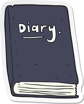 sticker of a cartoon diary png