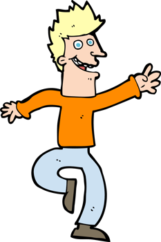 cartoon happy man png
