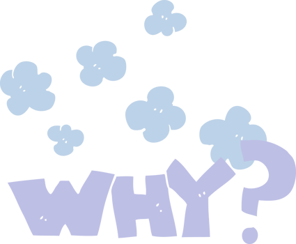 flat color illustration of a cartoon shout WHY png