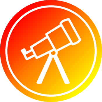 astronomy telescope circular in hot gradient spectrum png