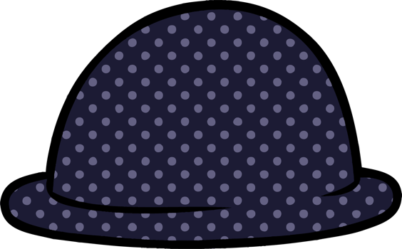 cartoon bowler hat png