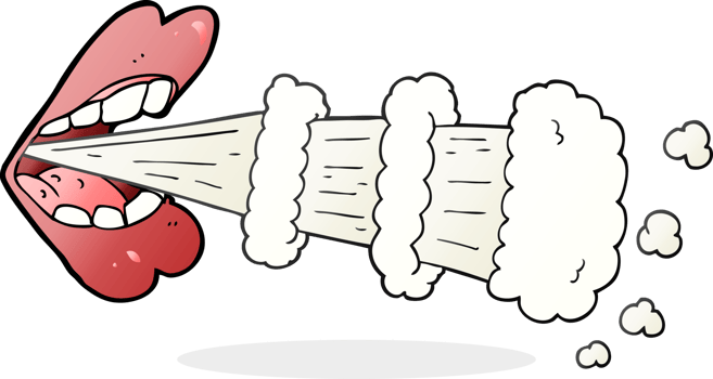 hand drawn cartoon mouth breathing png