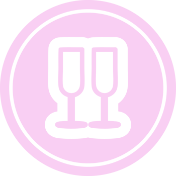 champagne glasses circular icon png