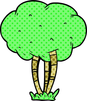 cartoon tree drawing png