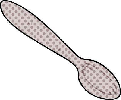 quirky comic book style cartoon spoon png