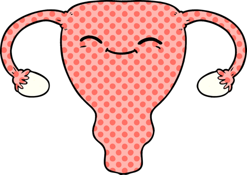 cartoon uterus drawing png