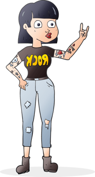 cartoon rock girl png