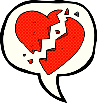 comic book speech bubble cartoon broken heart png