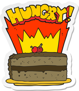 sticker of a cartoon cake png