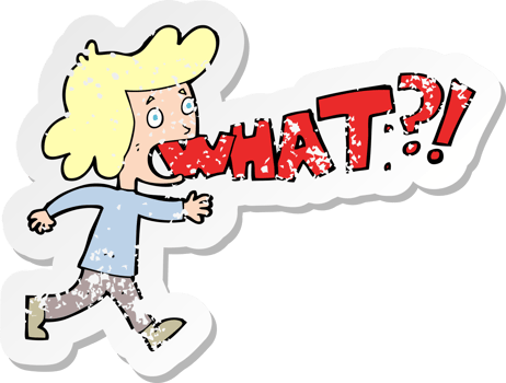 retro distressed sticker of a cartoon woman shouting what png