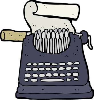 cartoon typewriter drawing png