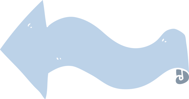 flat color style cartoon arrow png