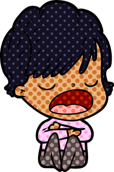 cartoon woman talking png