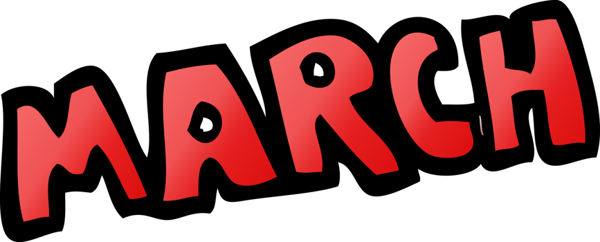 cartoon doodle month of march png