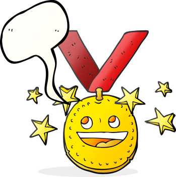 speech bubble cartoon happy sports medal png
