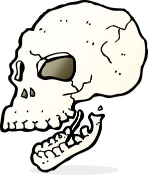 cartoon spooky skull png