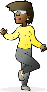 cartoon woman waving png