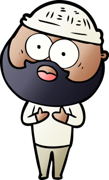 cartoon bearded man drawing png
