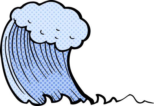 cartoon wave drawing png