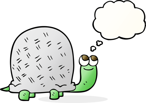 thought bubble cartoon tortoise png