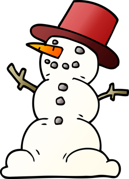 cartoon doodle snowman png