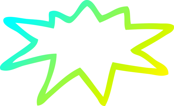 cold gradient line drawing cartoon bang png