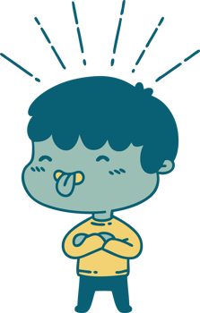 traditional tattoo style boy sticking out tongue png